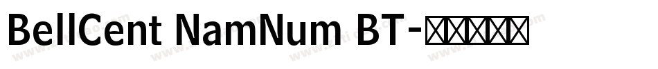 BellCent NamNum BT字体转换